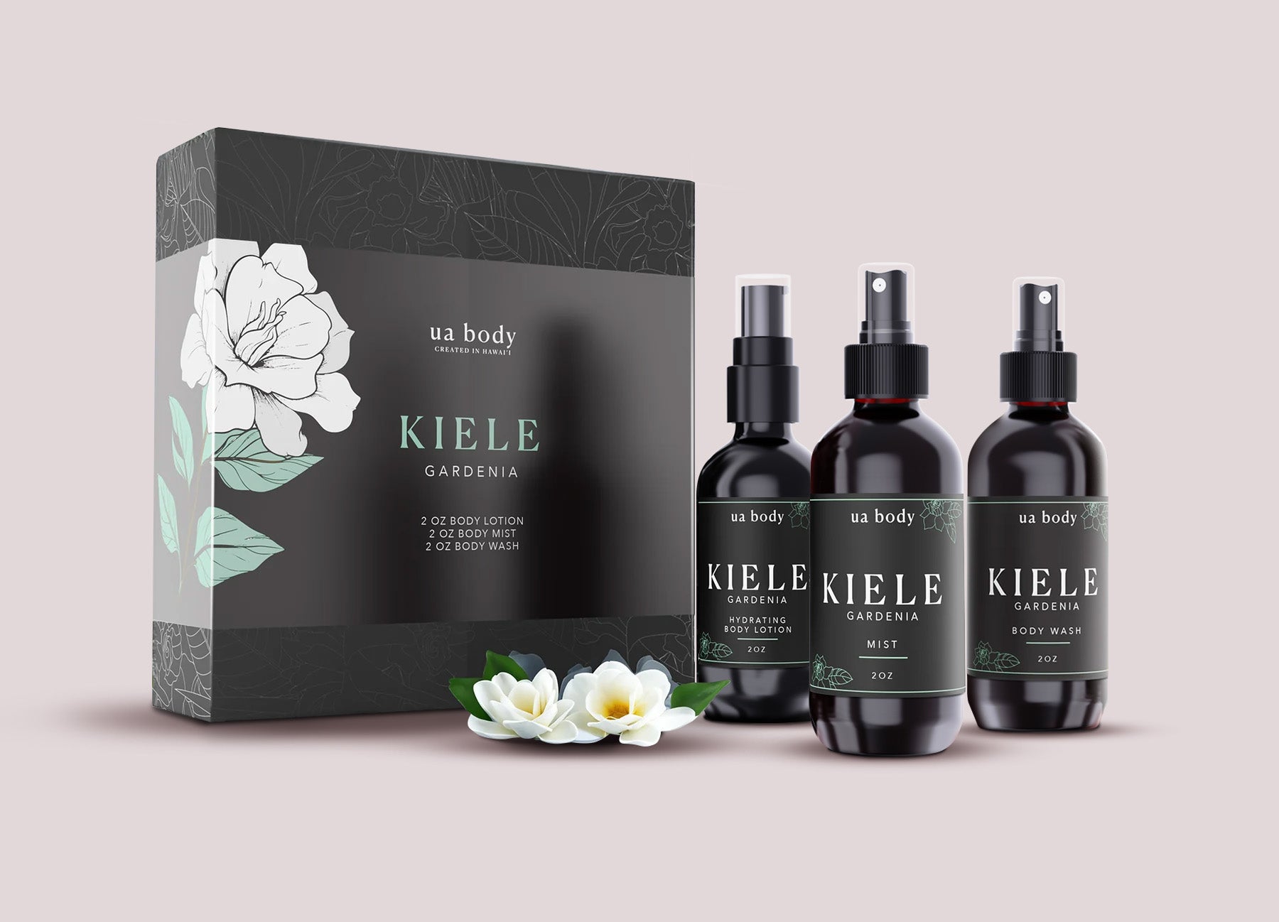 Kiele Gardenia Luxe Box - 2.0 oz. Body Lotion, Body Wash, and Mist Set