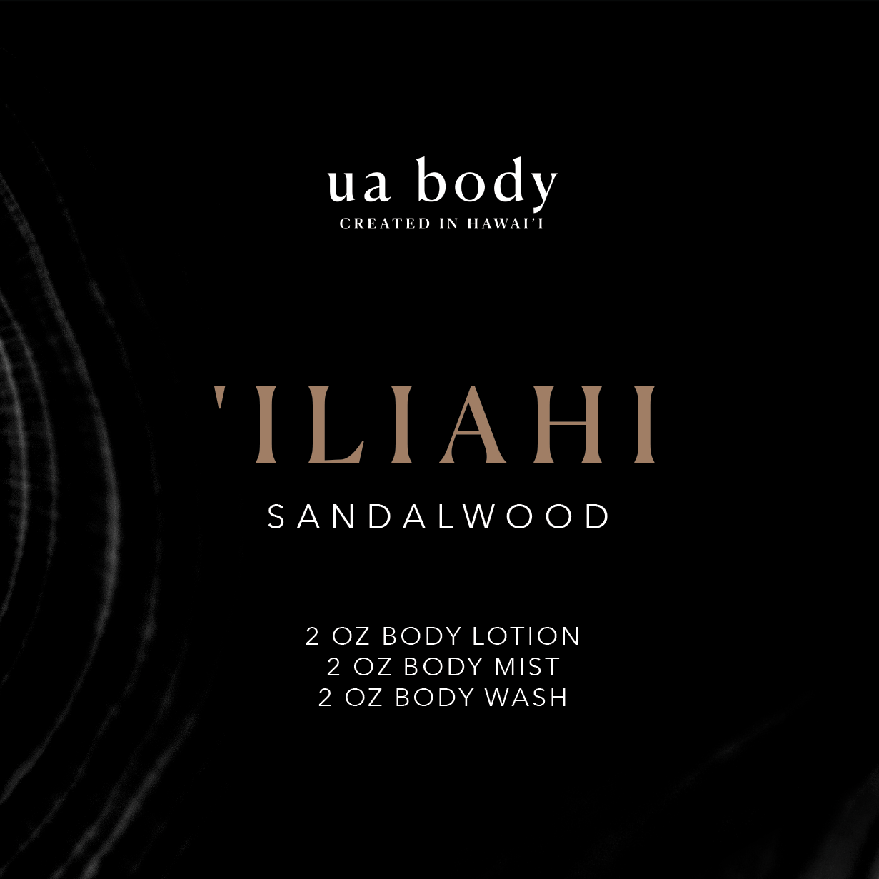 Iliahi Sandalwood 3-Pack Luxe Box - 2.0 oz. Body Wash, Lotion, Mist, Hawaiian  Skincare