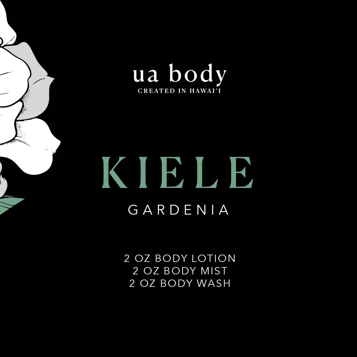 Kiele Gardenia Luxe Box - 2.0 oz. Body Lotion, Body Wash, and Mist Set