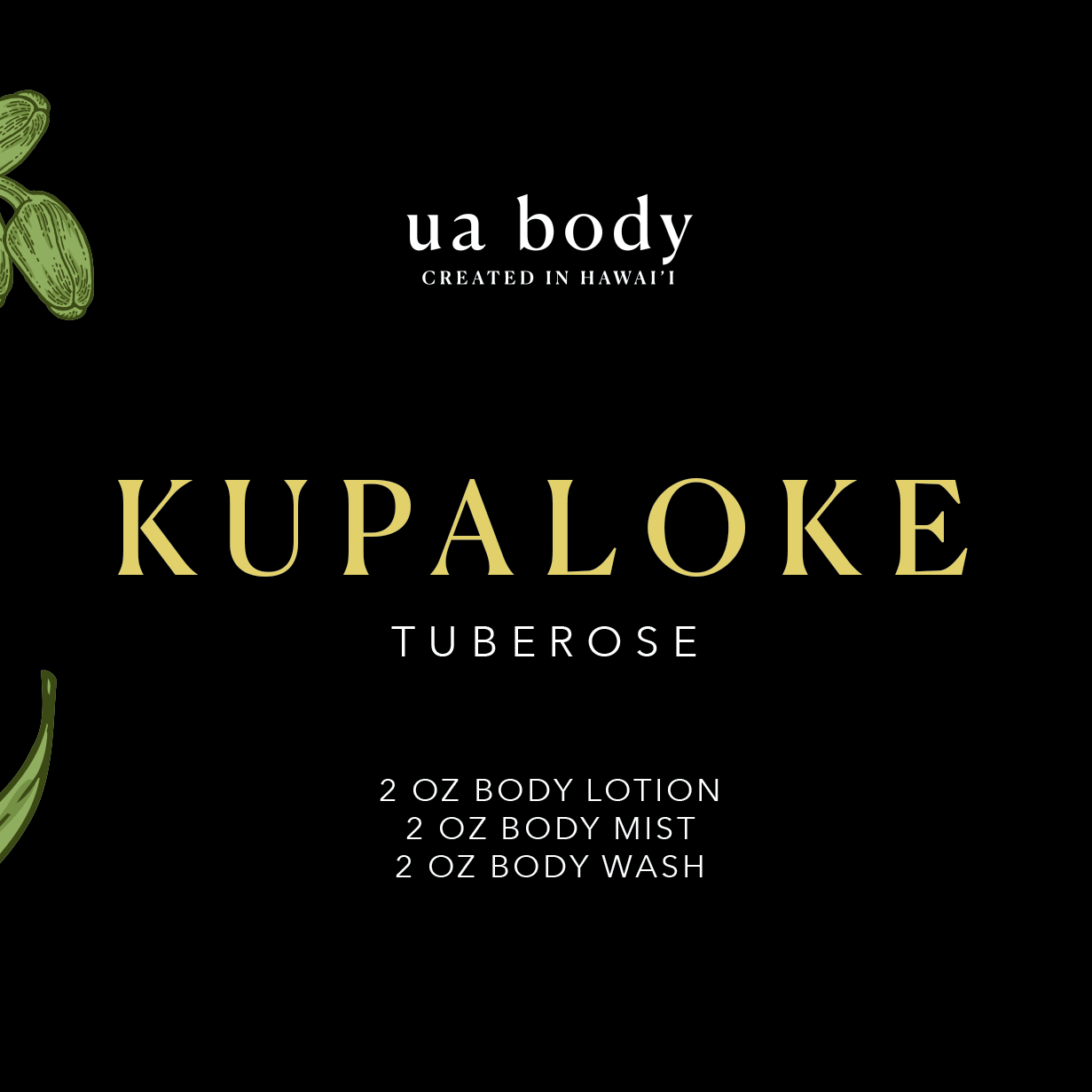 Kupaloke Luxe Box - 2.0 oz. Body Lotion, Body Wash, and Mist Set