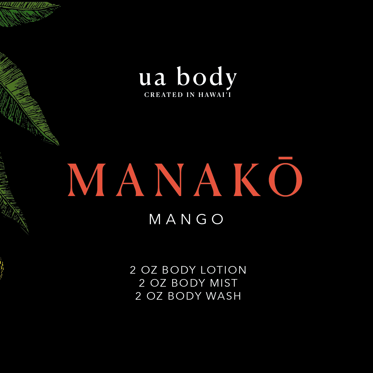 Manako Luxe Box - 2.0 oz. Body Lotion, Body Wash, and Mist Set