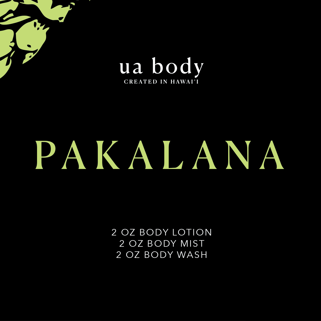 Pakalana Luxe Box - 2.0 oz. Body Lotion, Body Wash, and Mist Set