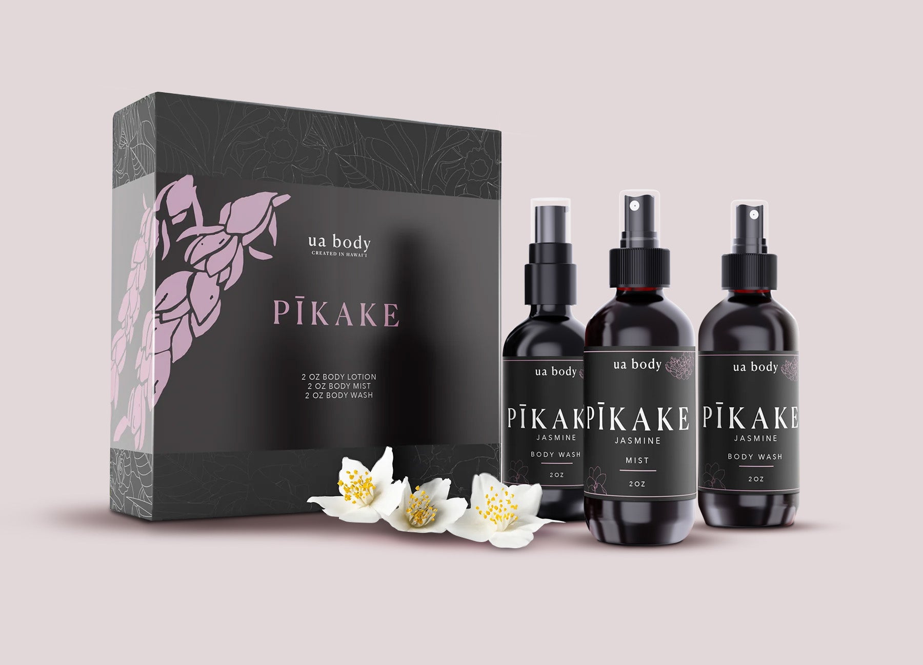 Pikake Luxe Box - 2.0 oz. Body Lotion, Body Wash, and Mist Set